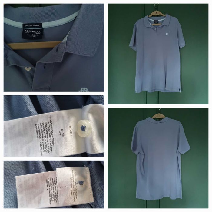 Koszulka polo polówka McNeal bawełna niebieska