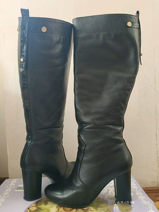 Повністю шкіряні сапожки 24см