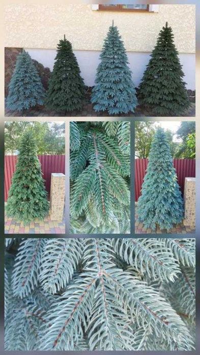 Ялинка штучна новорічна лита та гірлянди хвойні