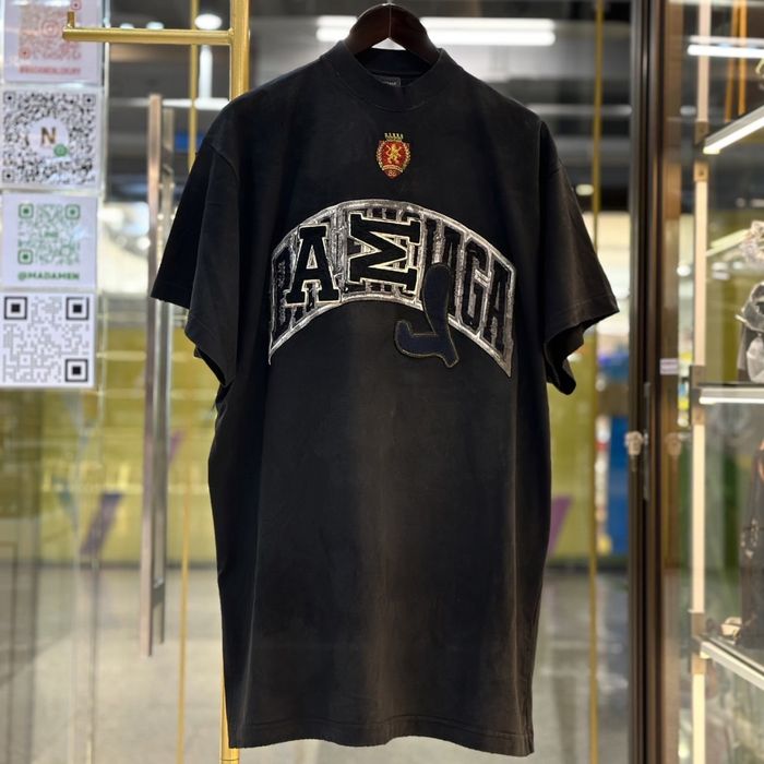 Оверсайз чорна футболка Balenciaga Skaters t-shirt graffiti