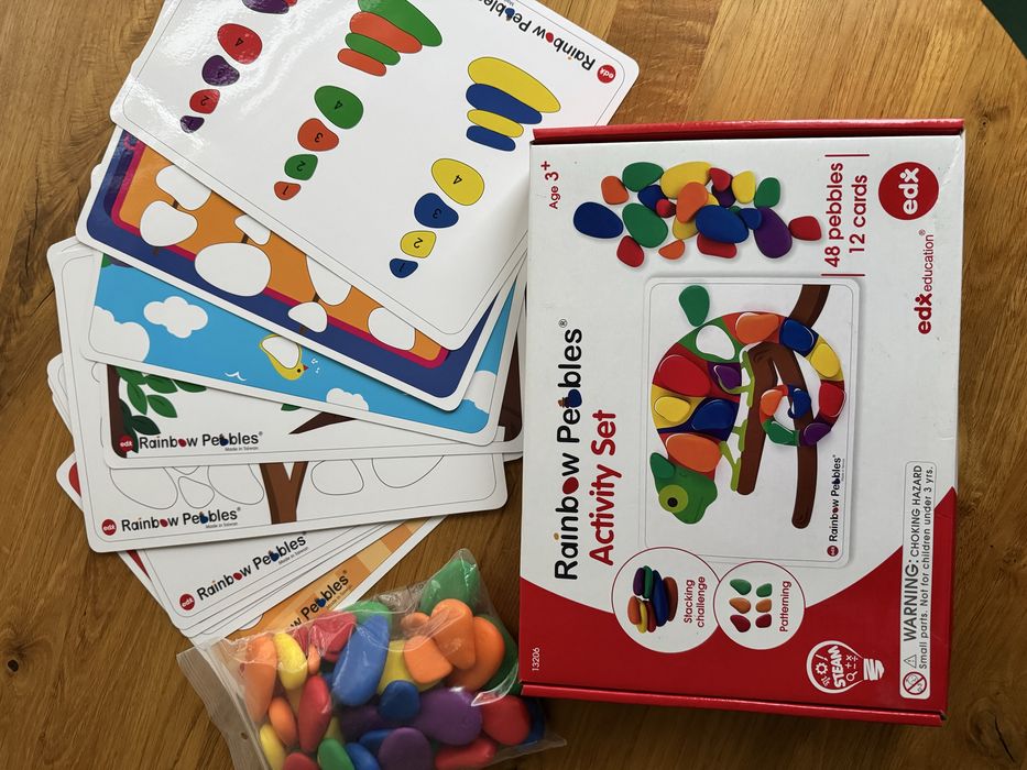 Навчальний набір Edx Education Rainbow Pebbles Activity Set