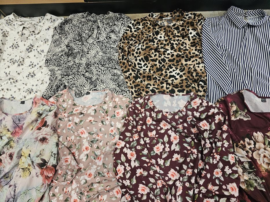 Zestaw ubrań damskich M koszule swetry bluzy 16 sztuk