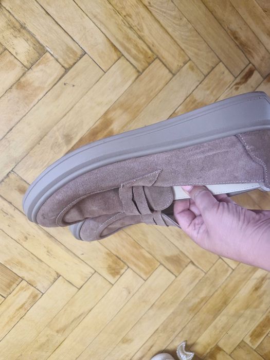 Замшеві лофери, натуральний замш, стан нових, 41р