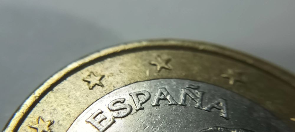 Moeda 1 euro espanha 2014- 3 erros de cunhagem