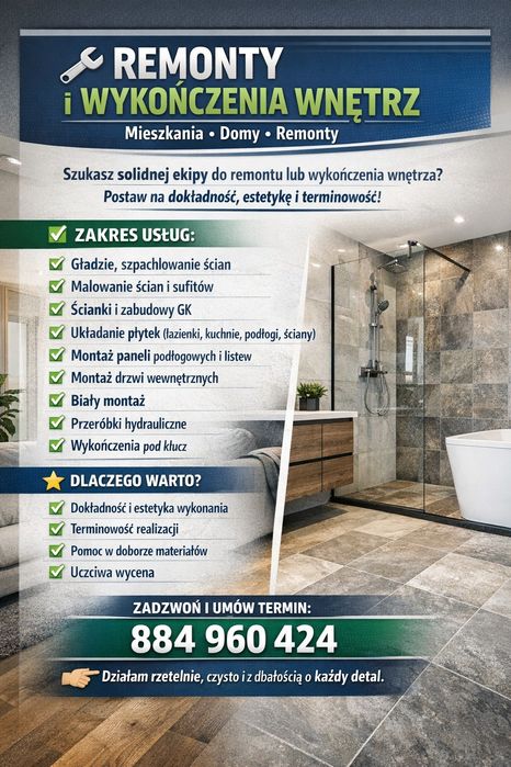 Remonty i wykończenia wnetrz