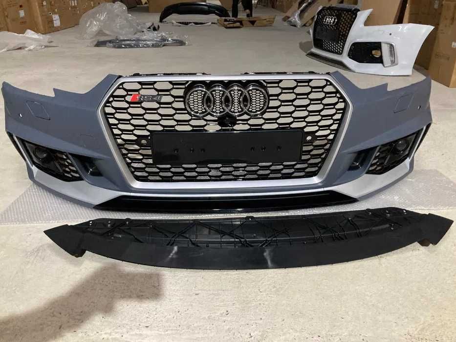 Передній бампер ( в стилі RS4 ПОД РАДАРИ ) на Audi A4 B9 2015-2019 року БЕЗ РАДАРОВ