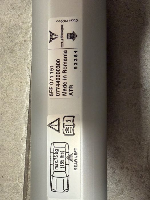 Belki Bagaznika Dachowego na RELINGI SEAT CUPRA FORMENTOR 5FF071151