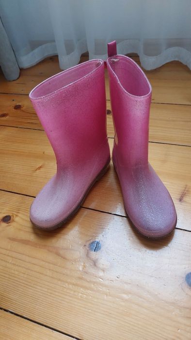 Гумові чобітки блискучі для дівчинки 31р
