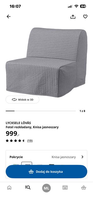 Fotel rozkładany LYCKSELE
