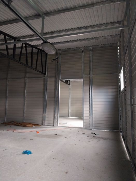 Garaż blaszany blaszak drewnopodobny profil zamknięty