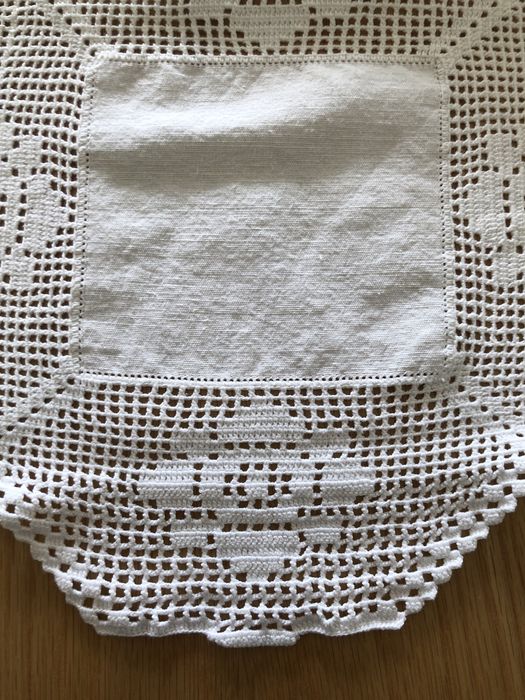 Toalha de linho e Renda