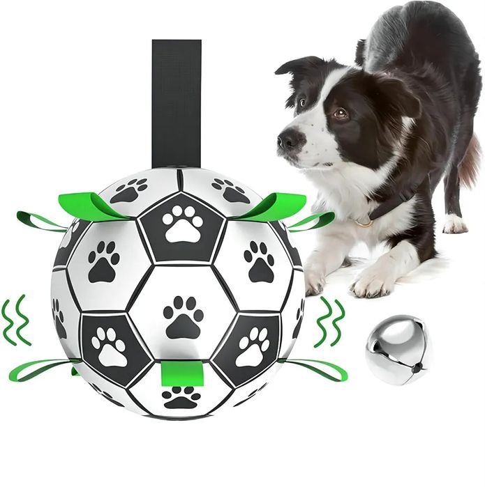 Zabawka dla psa piłka mocna z chwytakami pompka w zestawie