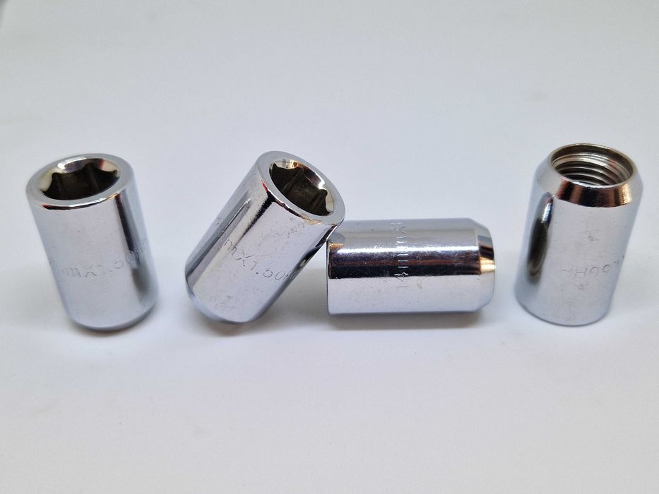 Гайка колісна відкрита під шестигранник 12x1.25/12x1.5/14x1.5 хром
