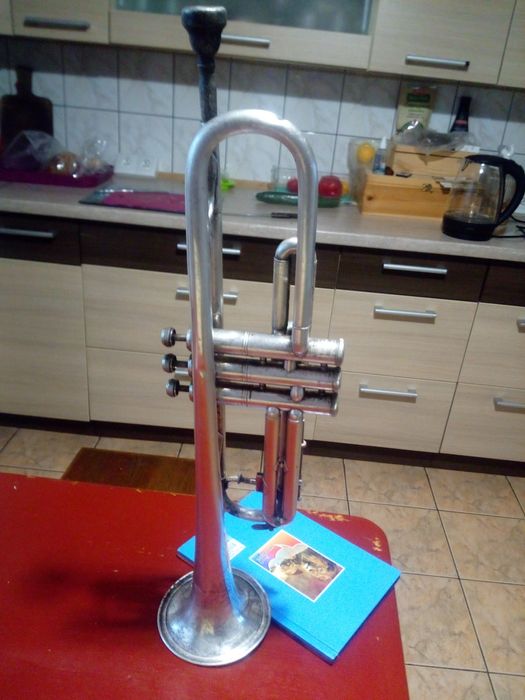 Zabytkowa kolekcjonerska trąbka muzyczna