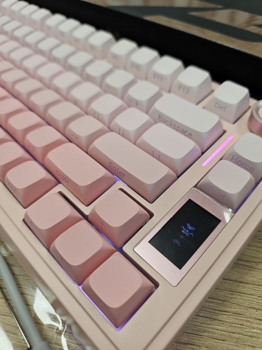 Механічна клавіатура AULA S75 pro black/pink gradient