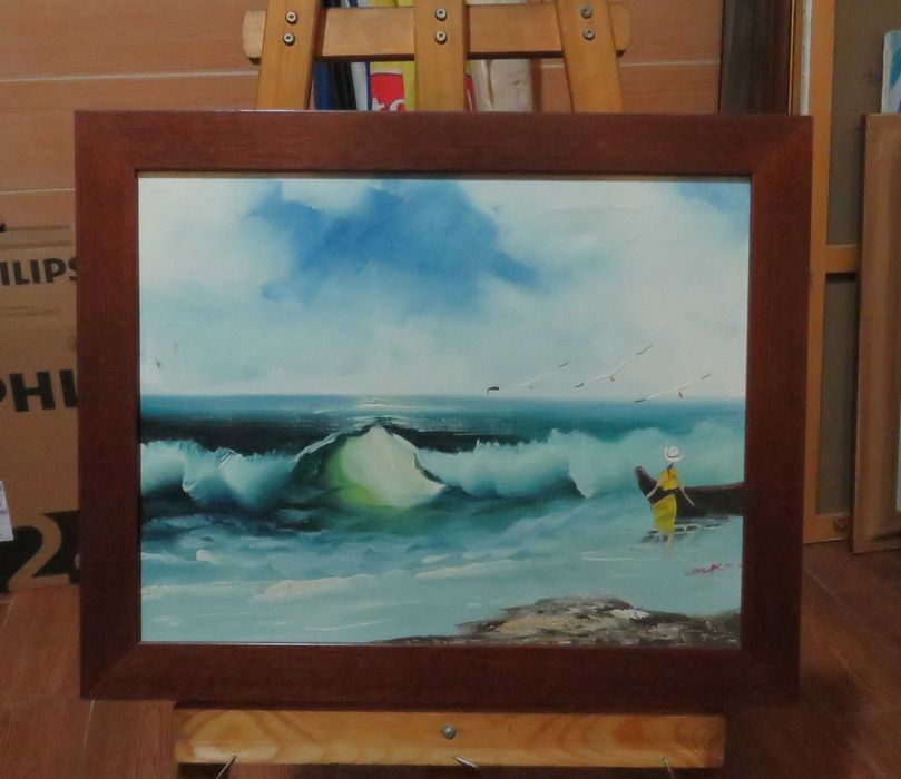 Pintura a óleo assinada
