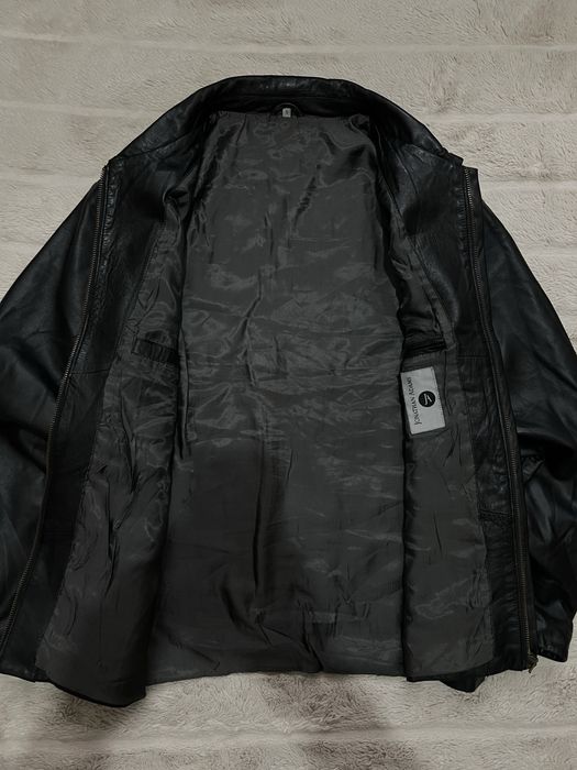 ZARA (S/M) Leather Jacket мужская кожанка кожаная куртка на молнии чер