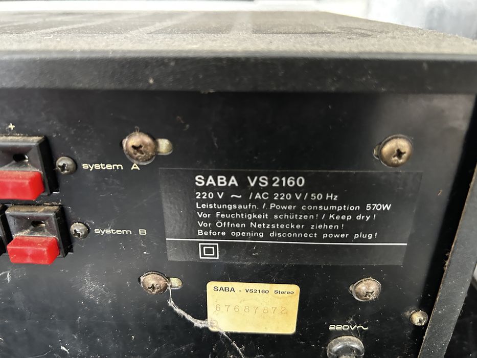 Vintage wzmacniacz Saba VS2160