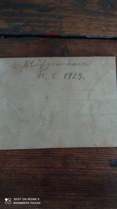 Stara pocztówka warsztat motocyklowy