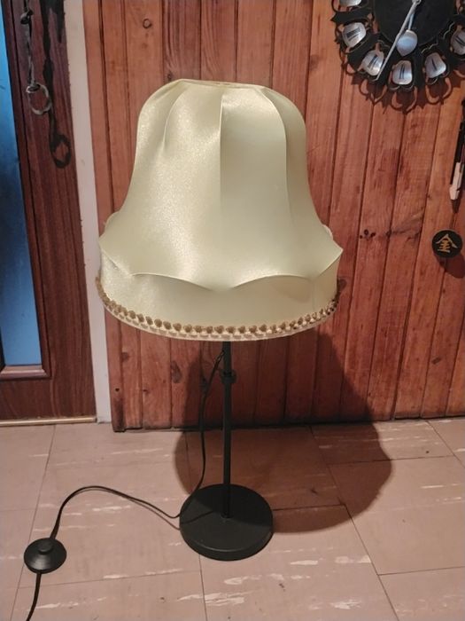 Lampa podłogowa retro abażur z PRL