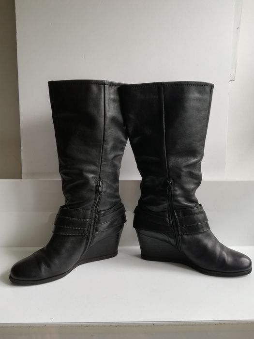 SWAG, buty włoskie, skóra naturalna r40, szeroką cholewka