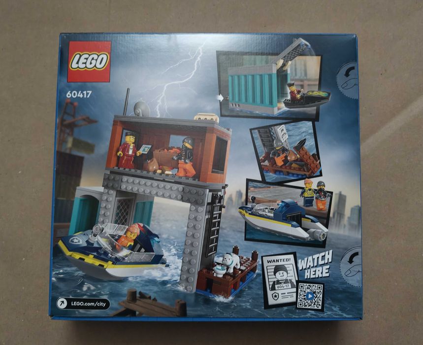 LEGO 60417 City - Policyjna motorówka i kryjówka złodziejaszków