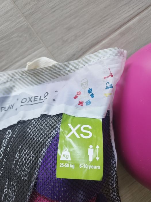 Patins em linha de criança bom estado com proteções