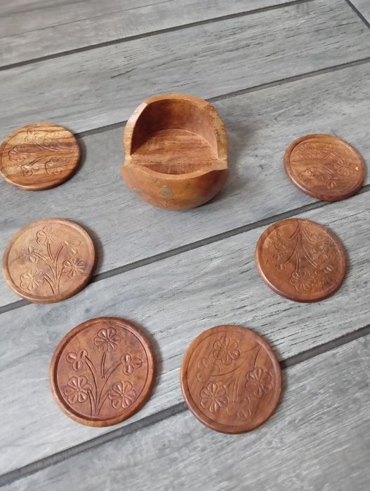 Podkładki drewniane, podkładki pod kubki, podkładki pod szklanki