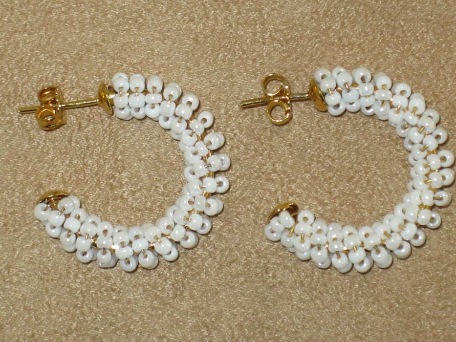 Brincos-Argolas Prata Dourada Maciça de Lei 925`/.. C/Contraste