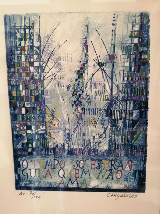 Serigrafia Cargaleiro - O Tempo só Estrangula quem não Ama