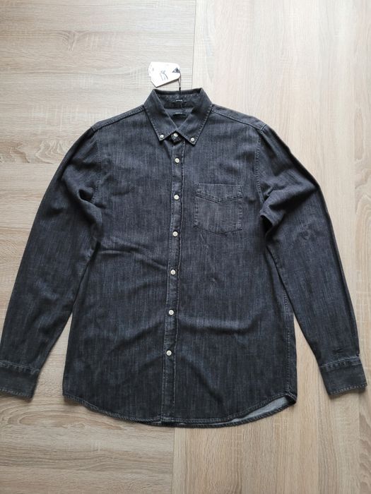M Denham lincoln shirt wlrep koszula regular cut męska jeans bawełna