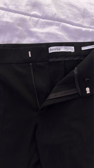 Calças estilo fato em algodão