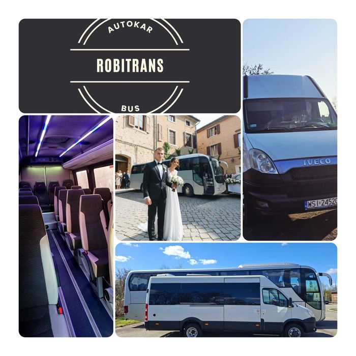 Przewozy autokarowe bus 20 osob wesela, przewozy szkolne
