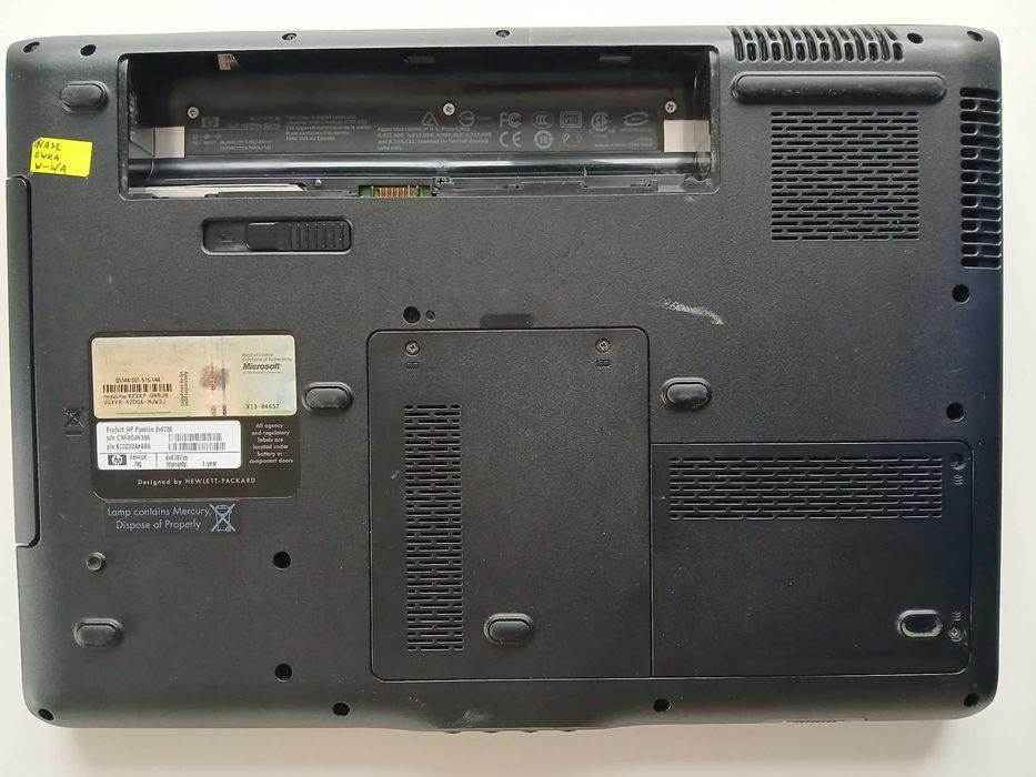 Laptop HP Pavilion dv6700 dv6707 uszkodzony na części