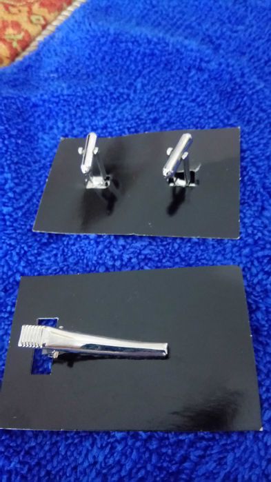 Запонки, заколки для галстука, мужской набор. Турция. Цена за набор.