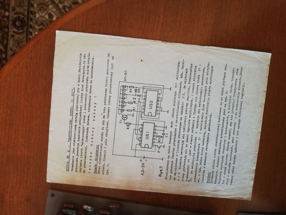 zestaw młody elektronik prl kit wzmacniacz