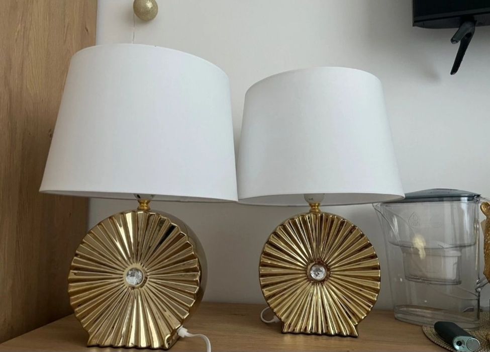 Lampki nocne 2 szt.  lampa złota glamour