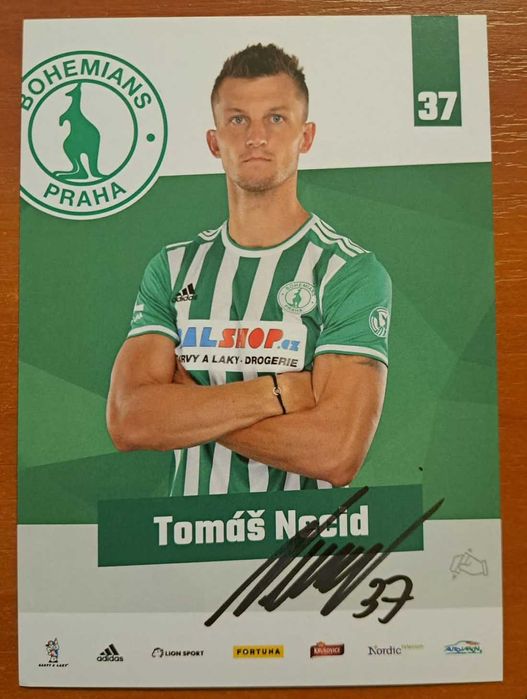 Tomas Necid- karta z oryginalnym autografem