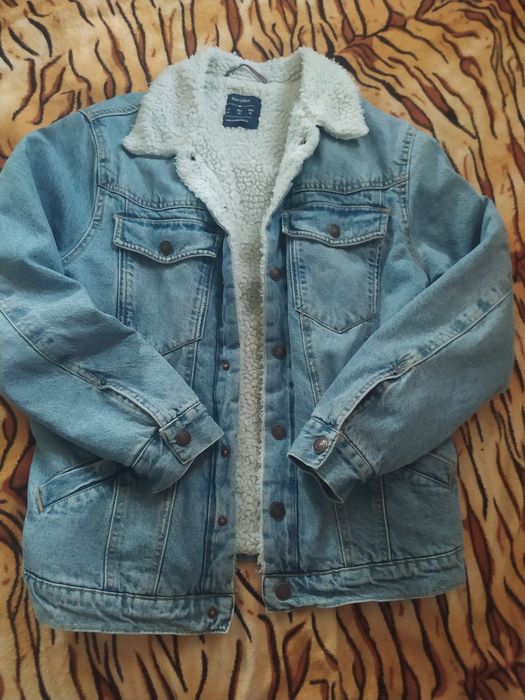 Куртка джинсова з хутром