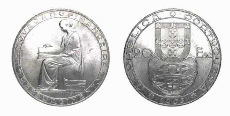 Moedas Portuguesas - 20$ escudos (Renovação Financeira)