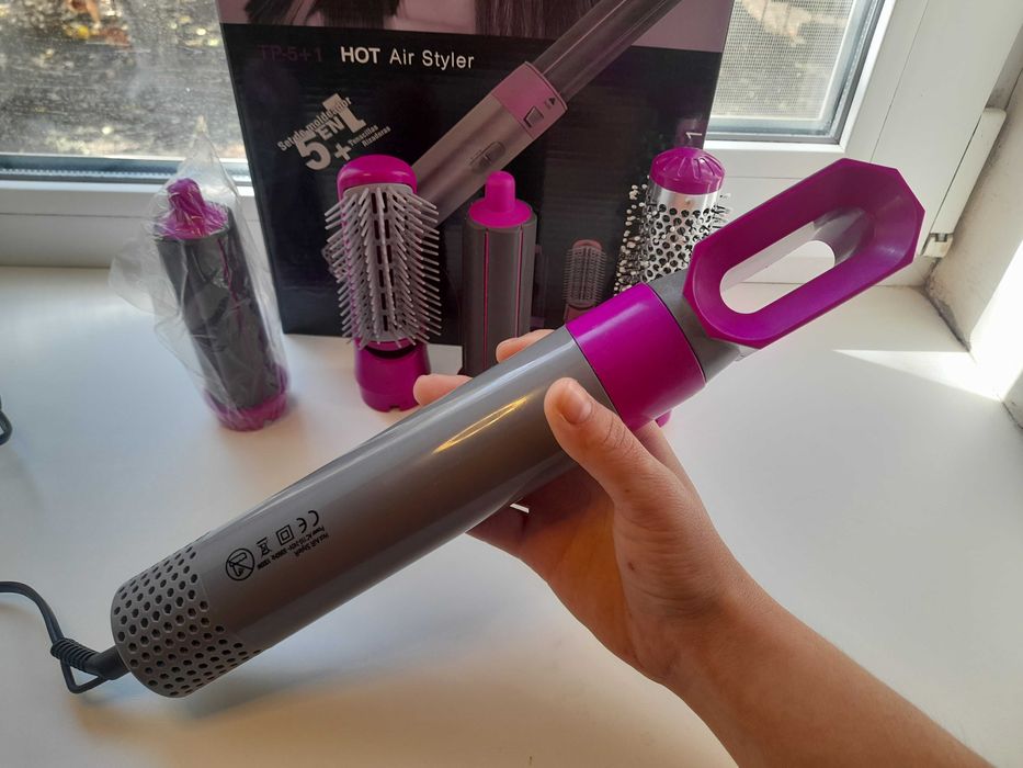 Фен для волосся стайлер з насадками для сушіння завивки та укладки