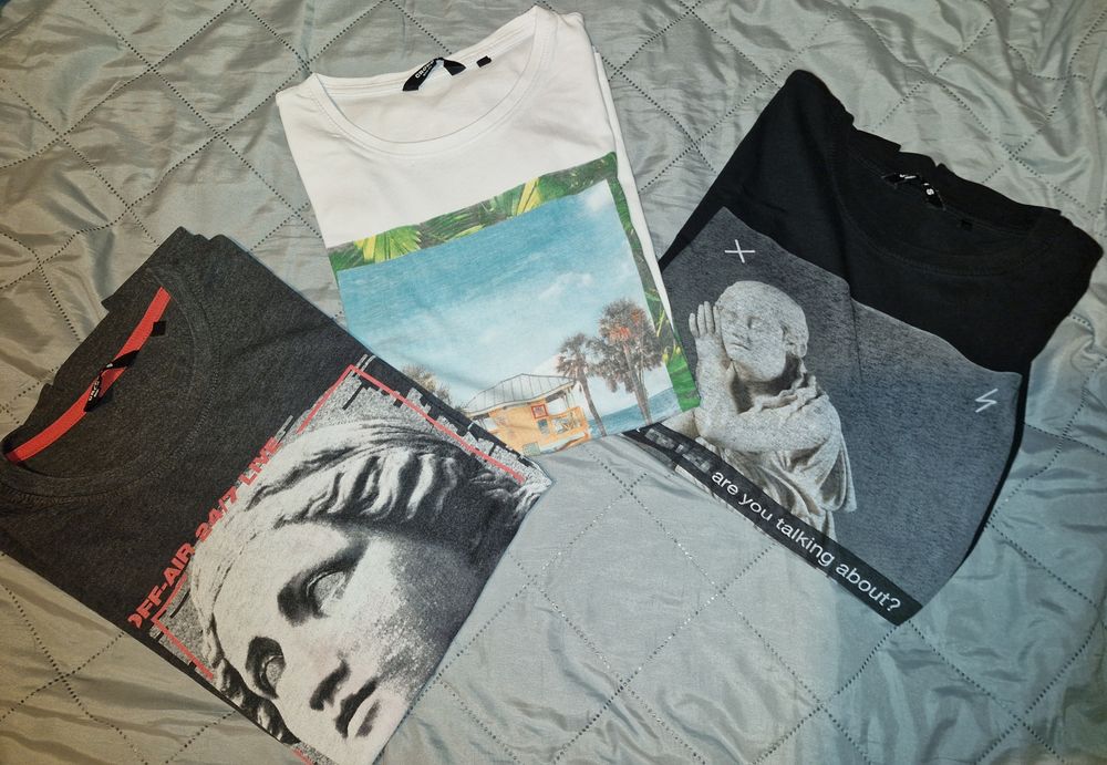 3 t-shirty CROPP rozmiar S