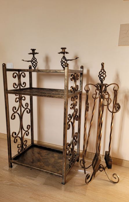 Дровниця лофт камінний набір лофт дровітня дровница набір для каміну