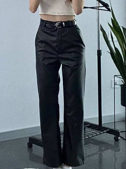 Шкіряні штани утепленні (замінник шкіри)