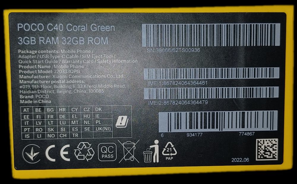 Телефон POCO c40