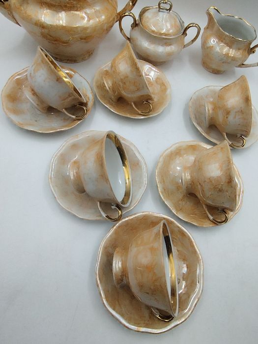 Serwis herbaciany Karolina vintage retro prl