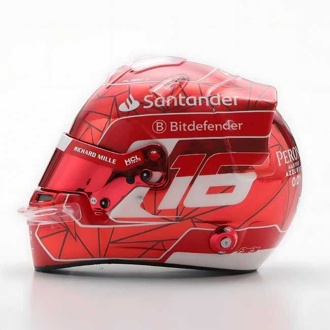 【st】Markbass F1 Limited Edition LookSmart F1 Charles Leclerc Singapore GP 2024 Mini Helmet 1/5: 5