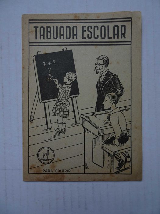 Antiga Tabuada Escolar para colorir