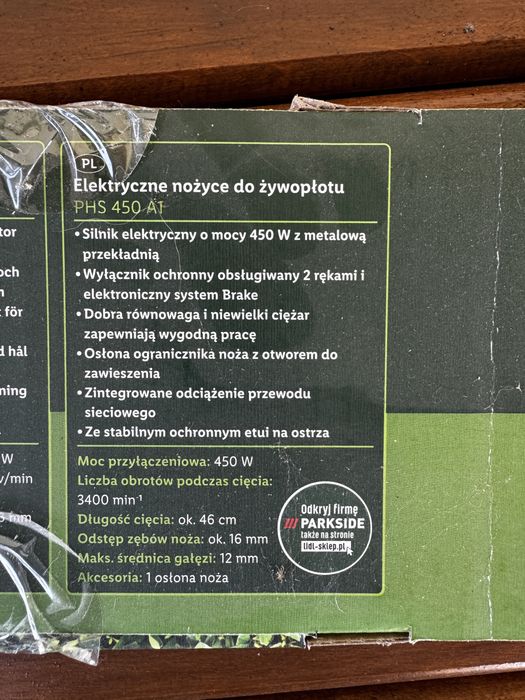 Elektryczne nożyce do żywopłotu