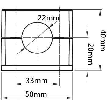 5x Obejma Pojedyncza 22mm Mocowanie PRZEWODÓW HYDRAULICZNYCH [8122]